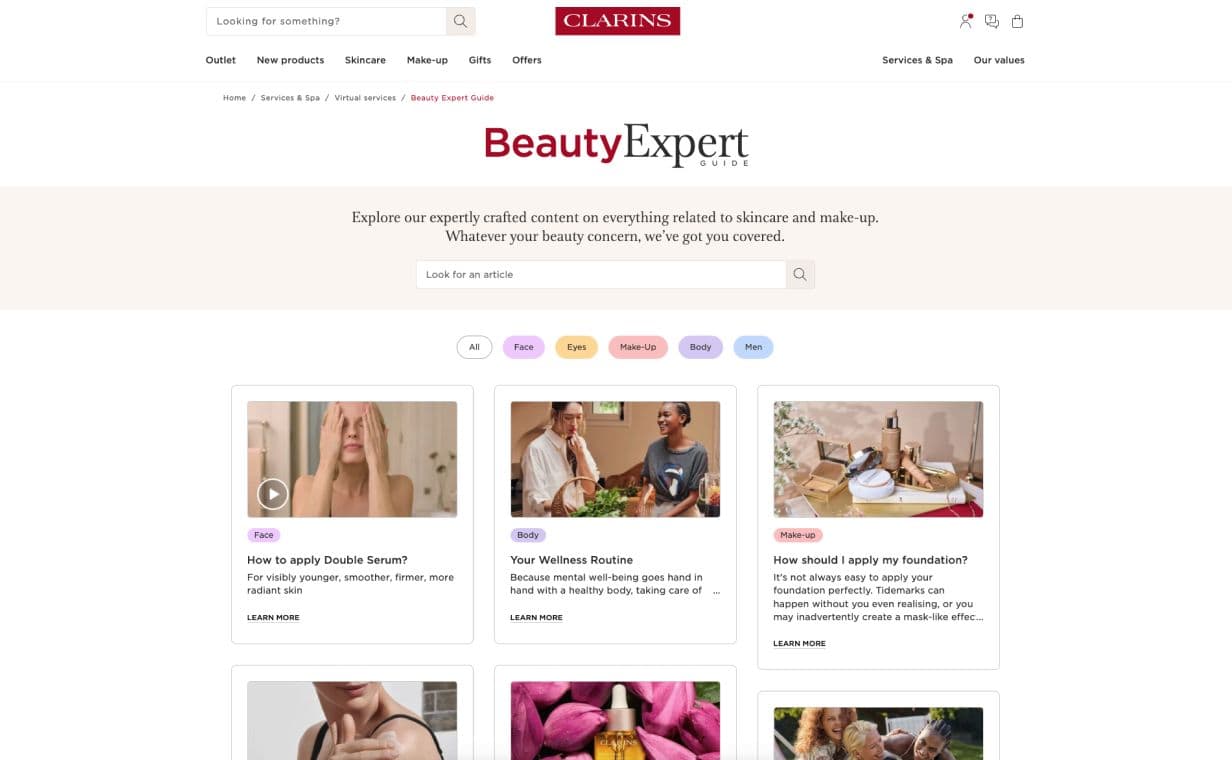 Foreground Clarins